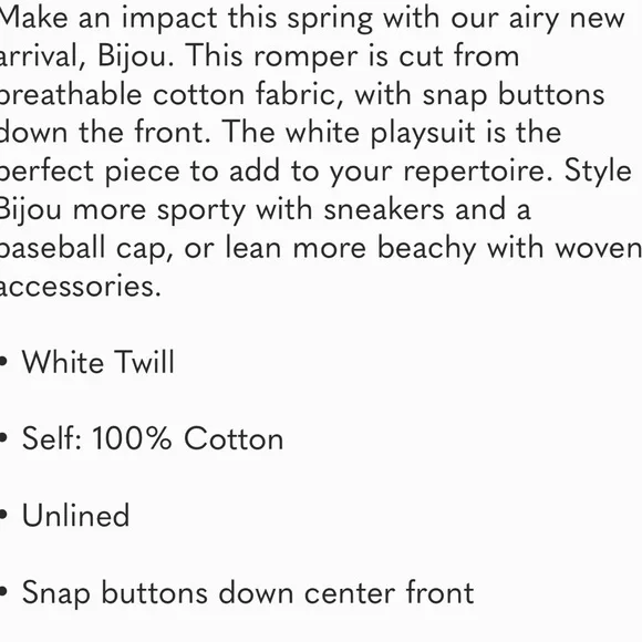 SAYLOR Bijou Romper Size Small in White - Picture 5 of 12